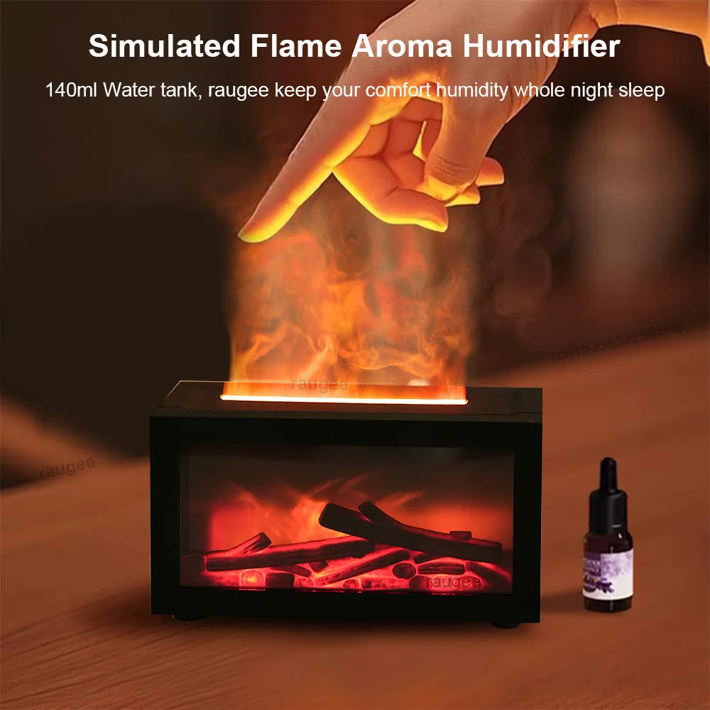 Aroma Humidifier Essential Oil Diffuser - Mini Fireplace